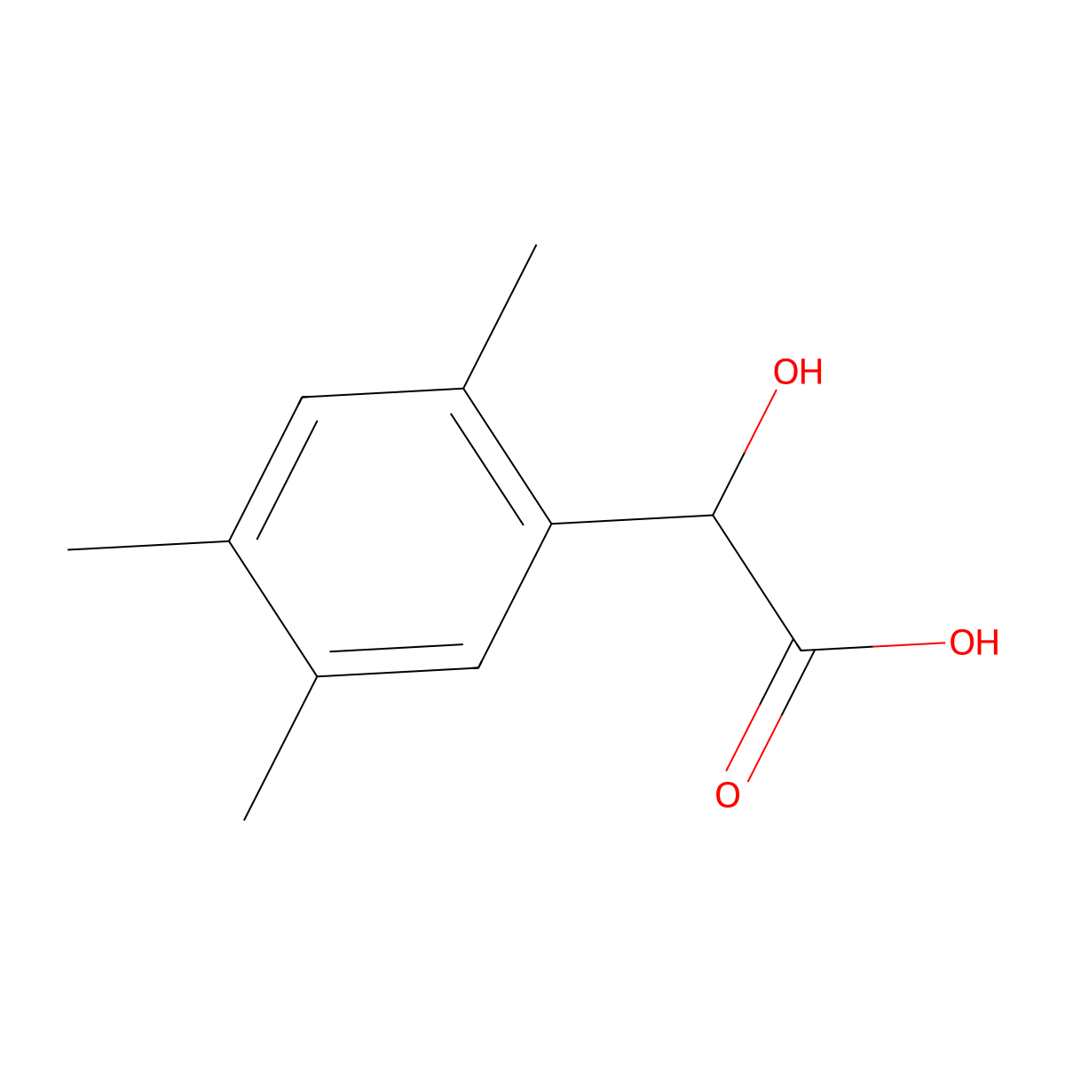 2-hydroxy-2-(2,4,5-trimethylphenyl)acetic Acid molecular structure, CAS 79068-65-8