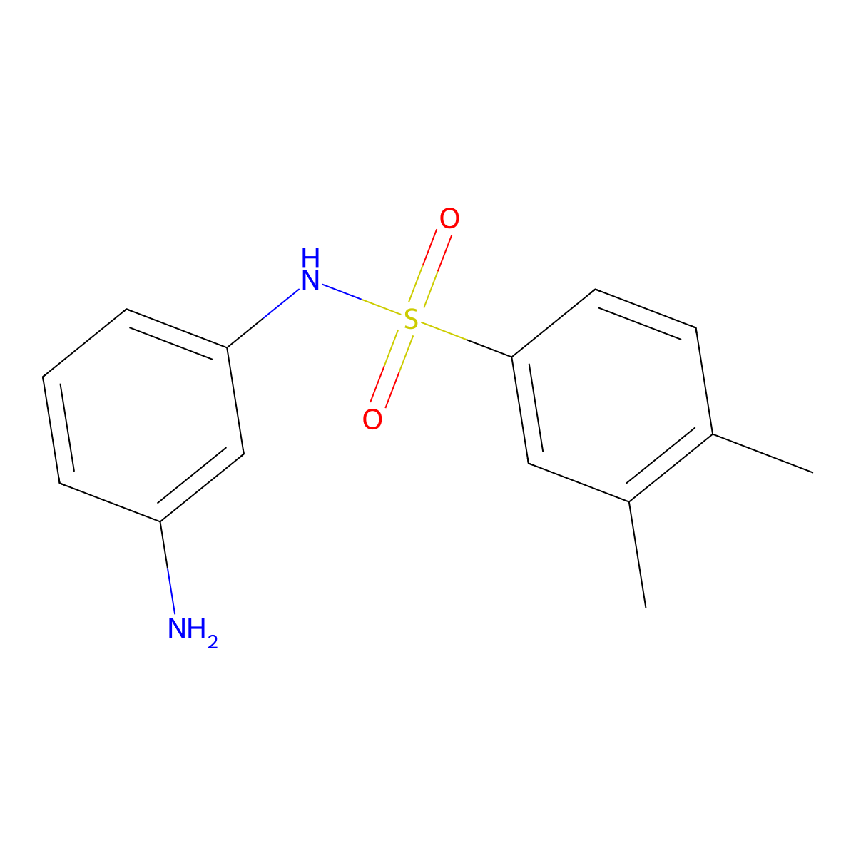 N-(3-aminophenyl)-3,4-dimethylbenzenesulfonamide molecular structure, CAS 790681-58-2