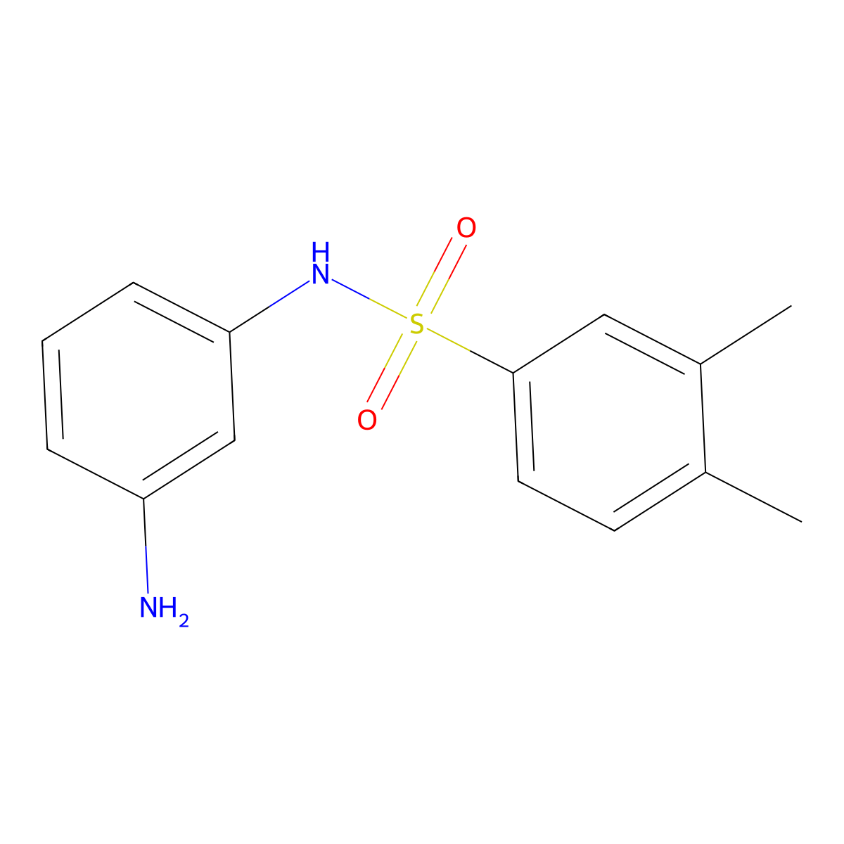 N-(3-aminophenyl)-3,4-dimethylbenzenesulfonamide molecular structure, CAS 790681-58-2