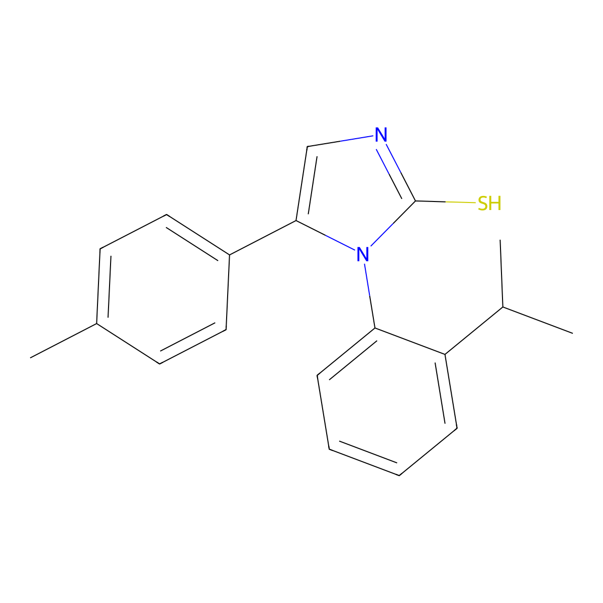 1-(2-isopropylphenyl)-5-(4-methylphenyl)-1H-imidazole-2-thiol molecular structure, CAS 790681-62-8