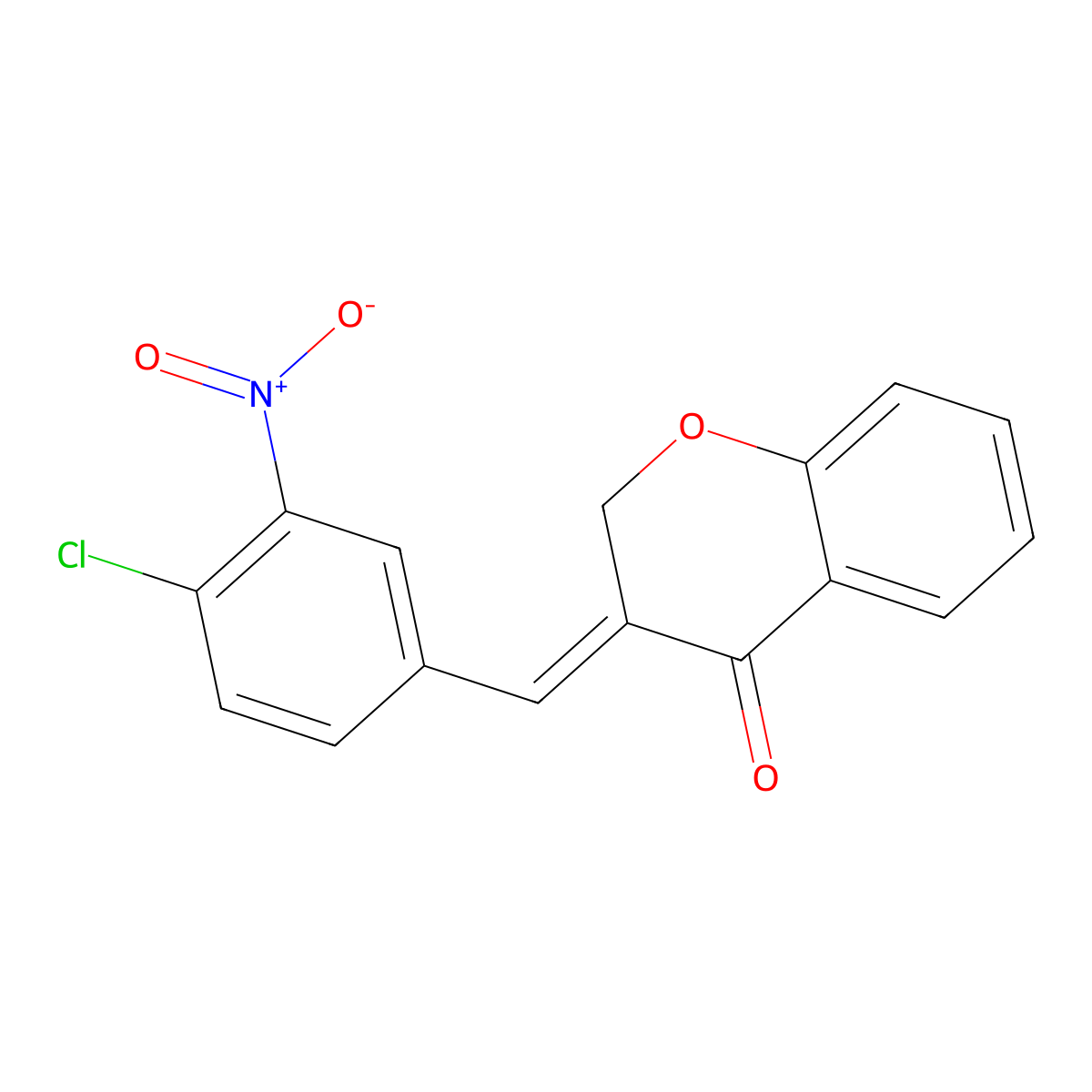 3-[(E)-(4-chloro-3-nitrophenyl)methylidene]-2,3-dihydro-4H-chromen-4-one molecular structure, CAS 790683-49-7
