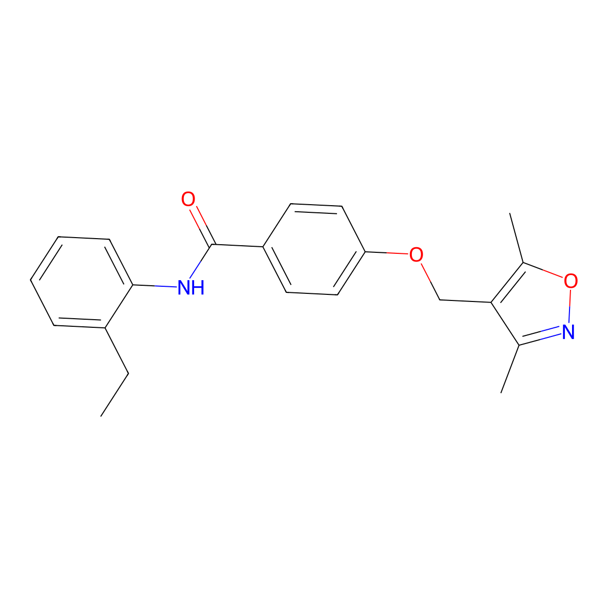 4-[(3,5-dimethyl-1,2-oxazol-4-yl)methoxy]-N-(2-ethylphenyl)benzamide molecular structure, CAS 790683-80-6