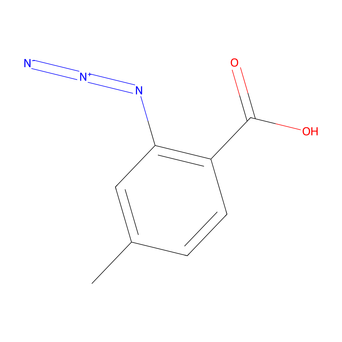 2-Azido-4-methylbenzoic acid molecular structure, CAS 790684-90-1