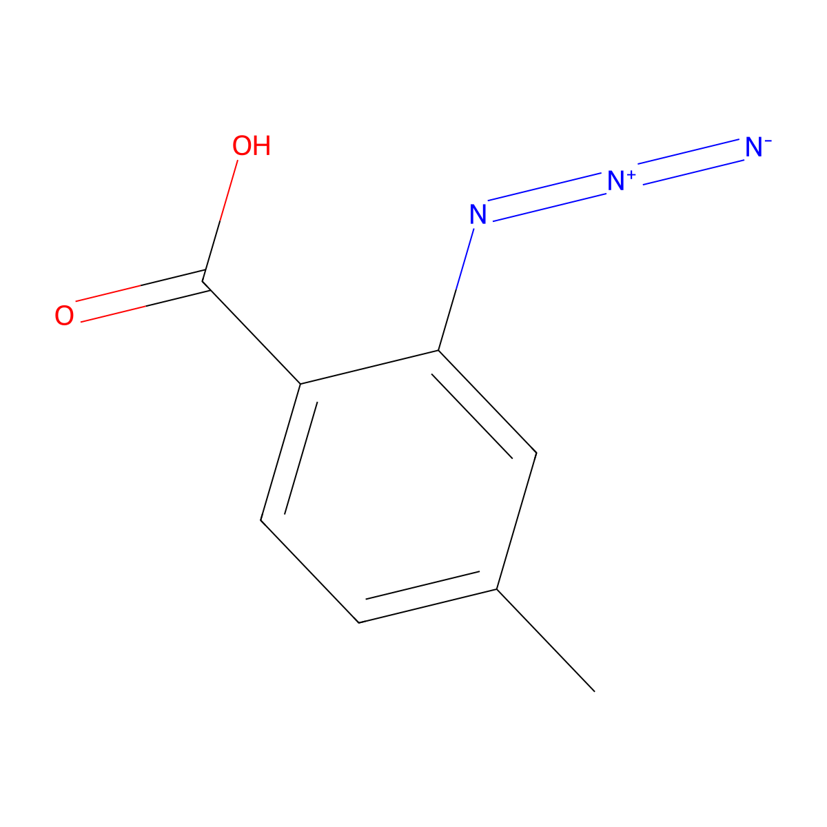 2-Azido-4-methylbenzoic acid molecular structure, CAS 790684-90-1