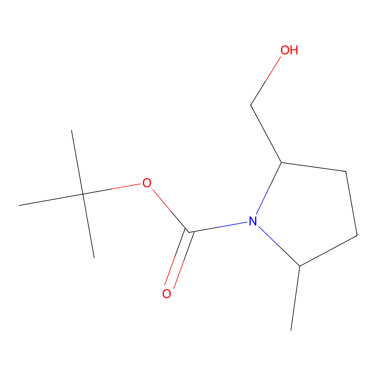 (2R,5R)-tert-Butyl 2-(hydroxymethyl)-5-methylpyrrolidine-1-carboxylate molecular structure, CAS 790689-62-2