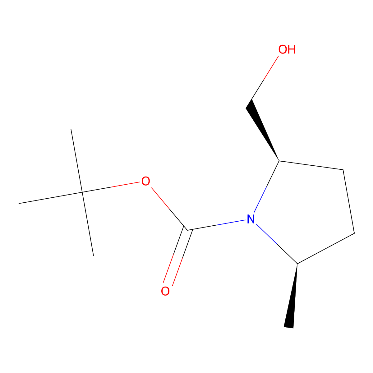 (2R,5R)-tert-Butyl 2-(hydroxymethyl)-5-methylpyrrolidine-1-carboxylate molecular structure, CAS 790689-62-2