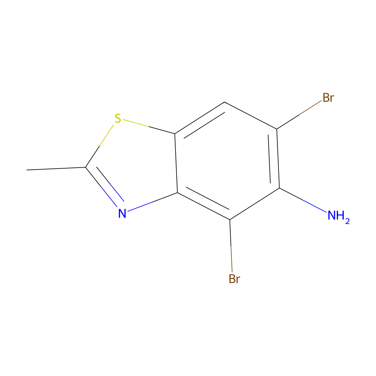 4,6-Dibromo-2-methylbenzo[D]thiazol-5-amine molecular structure, CAS 790689-74-6