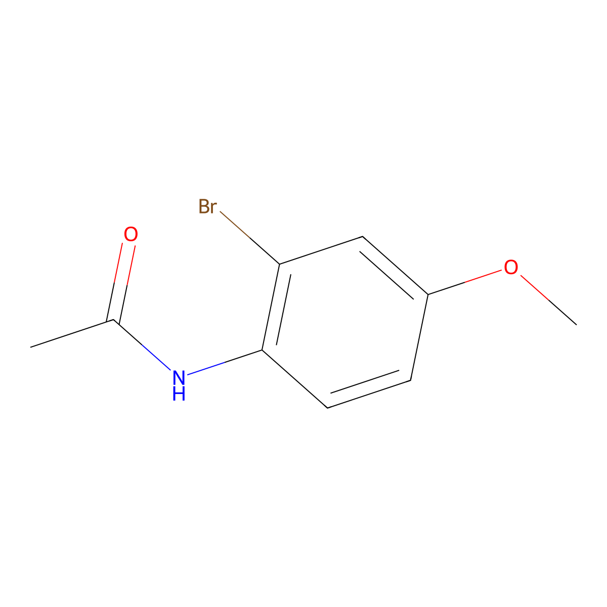 N-(2-Bromo-4-methoxyphenyl)acetamide molecular structure, CAS 79069-37-7