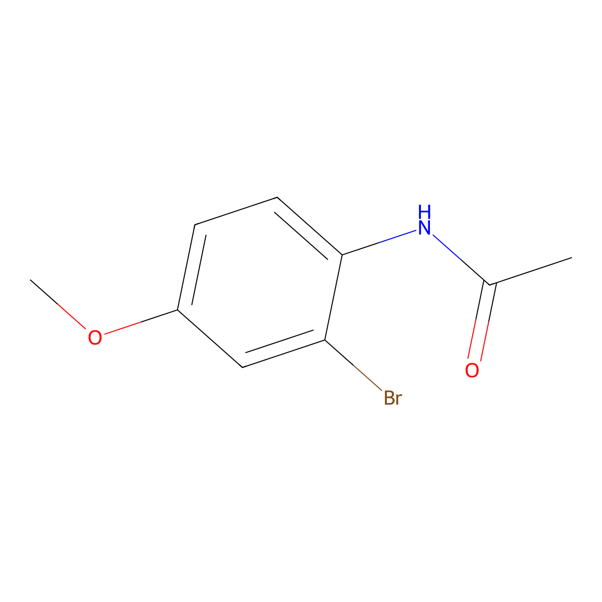 N-(2-Bromo-4-methoxyphenyl)acetamide molecular structure, CAS 79069-37-7