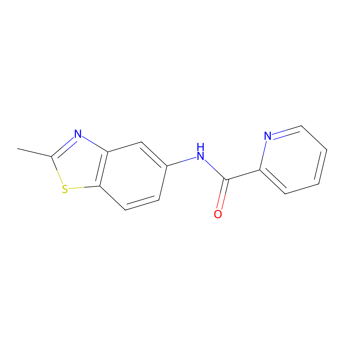 N-(2-Methyl-1,3-benzothiazol-5-yl)pyridine-2-carboxamide molecular structure, CAS 790690-16-3