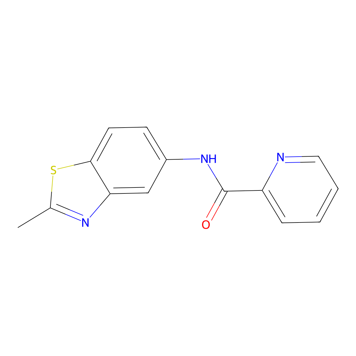 N-(2-Methyl-1,3-benzothiazol-5-yl)pyridine-2-carboxamide molecular structure, CAS 790690-16-3