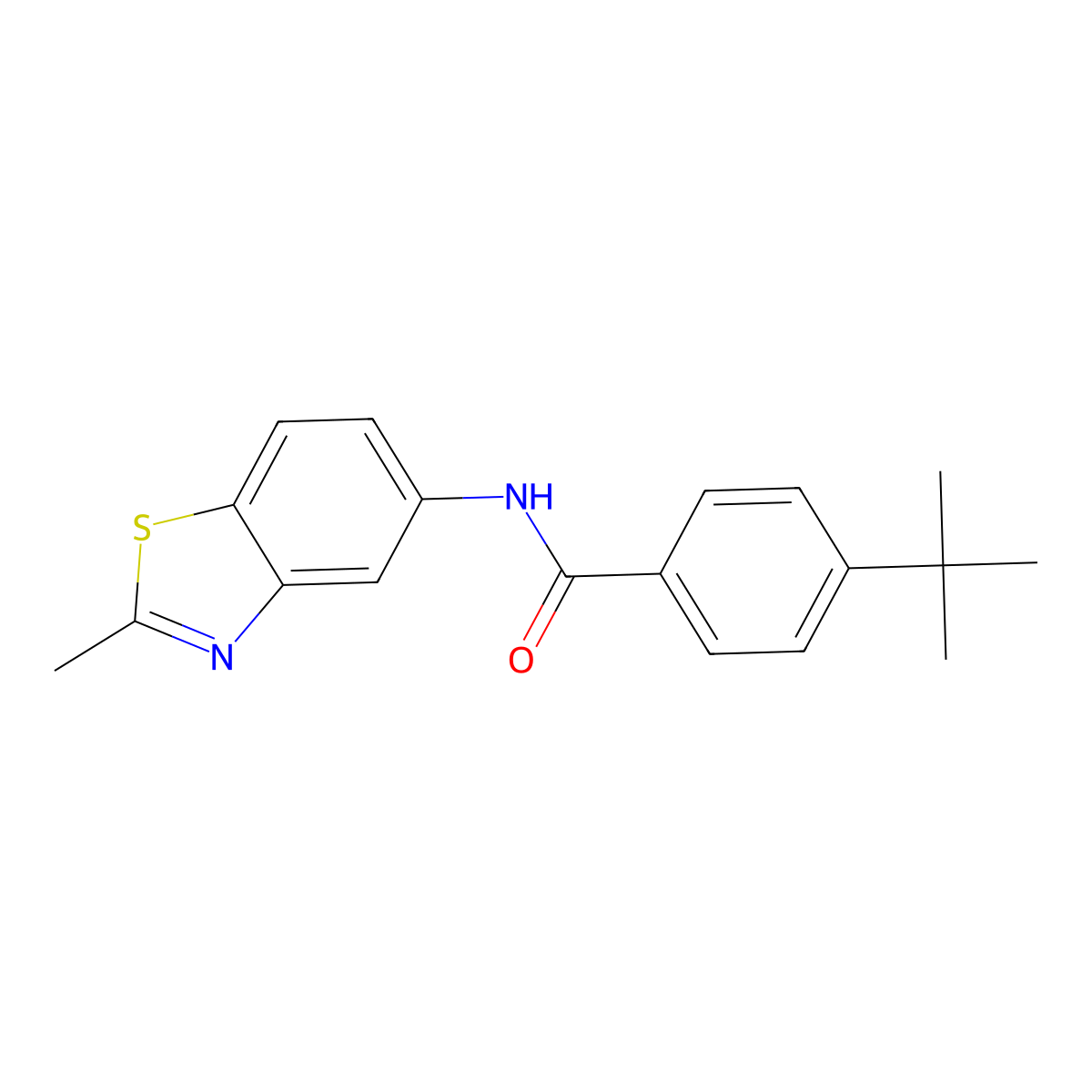 4-Tert-butyl-n-(2-methyl-benzothiazol-5-yl)-benzamide molecular structure, CAS 790690-25-4