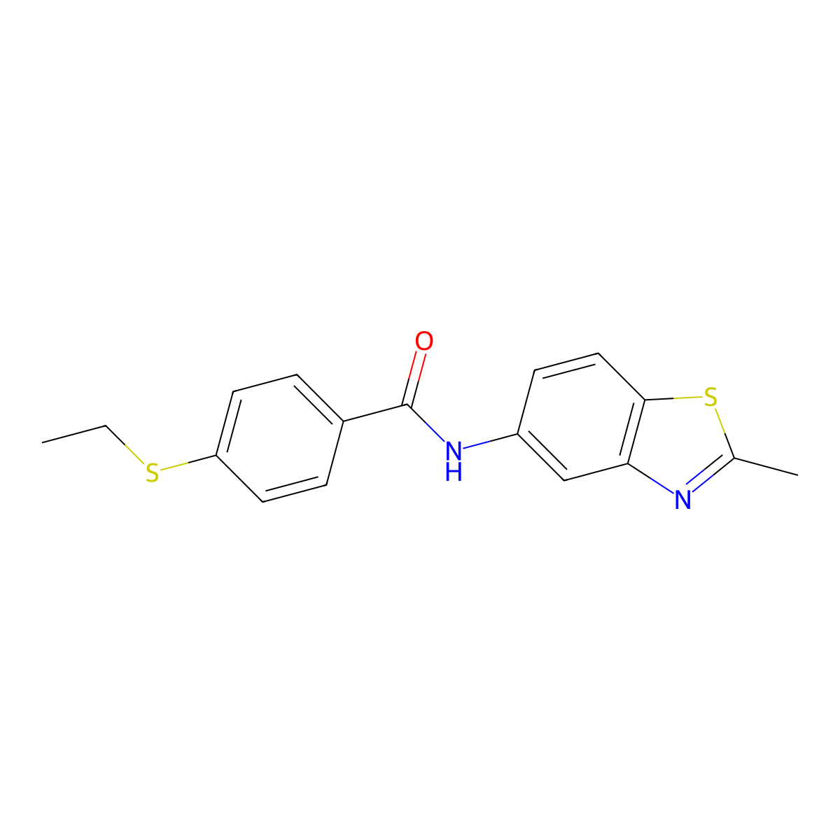 4-(ethylthio)-N-(2-methylbenzo[d]thiazol-5-yl)benzamide molecular structure, CAS 790690-36-7