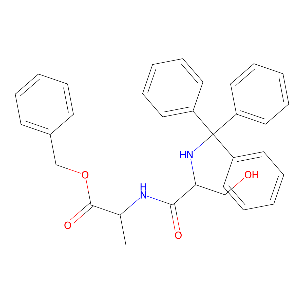 Benzyl trityl-L-seryl-L-alaninate molecular structure, CAS 790692-15-8