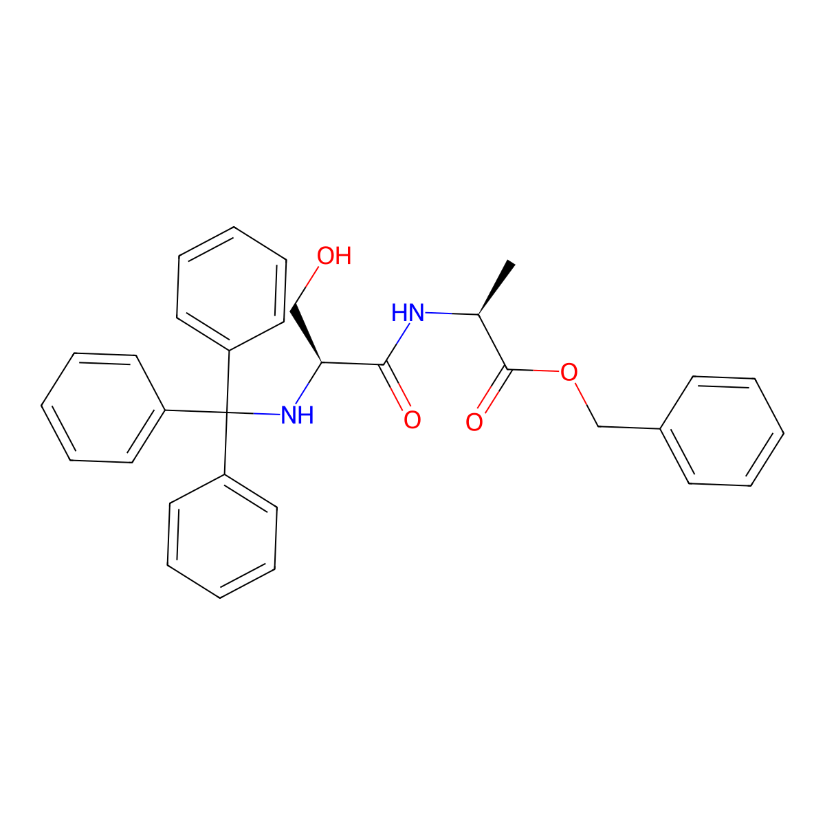 Benzyl trityl-L-seryl-L-alaninate molecular structure, CAS 790692-15-8