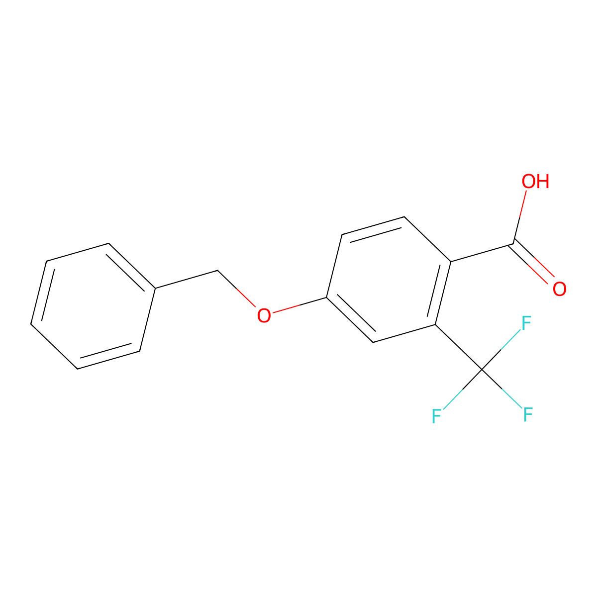 4-Benzyloxy-2-(trifluoromethyl)benzoic acid molecular structure, CAS 790695-23-7