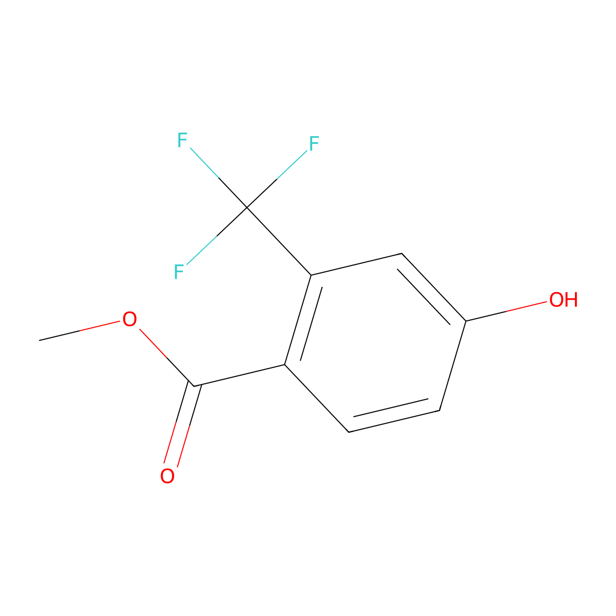 Methyl 4-hydroxy-2-(trifluoromethyl)benzoate molecular structure, CAS 790695-49-7