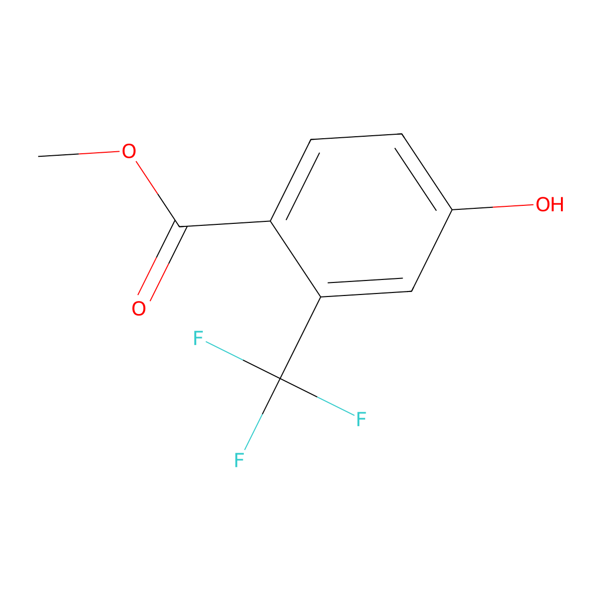 Methyl 4-hydroxy-2-(trifluoromethyl)benzoate molecular structure, CAS 790695-49-7