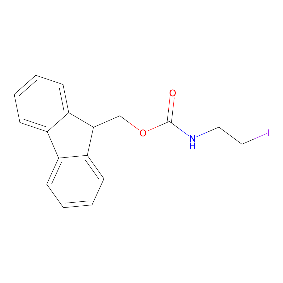 (9H-fluoren-9-yl)methyl (2-iodoethyl)carbamate molecular structure, CAS 790696-13-8