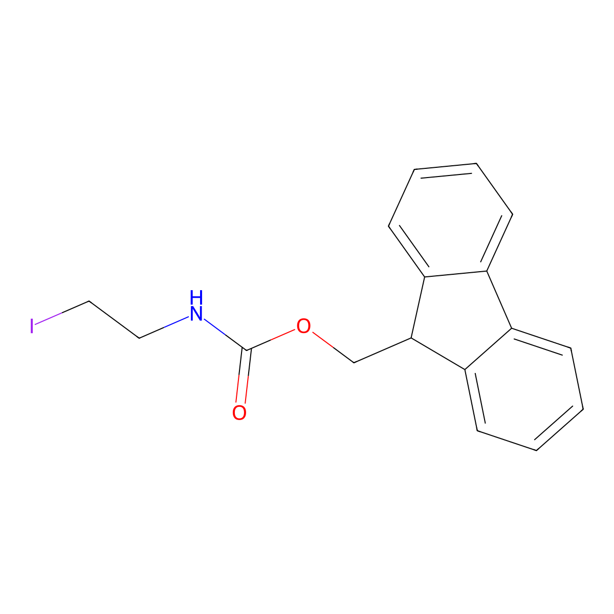 (9H-fluoren-9-yl)methyl (2-iodoethyl)carbamate molecular structure, CAS 790696-13-8