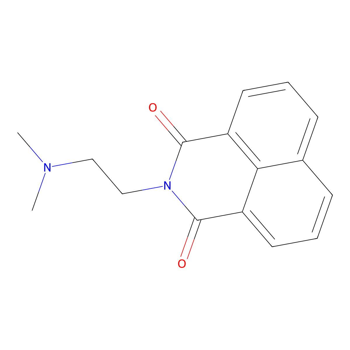 1H-Benz(de)isoquinoline-1,3(2H)-dione, 2-(2-(dimethylamino)ethyl)- molecular structure, CAS 79070-66-9