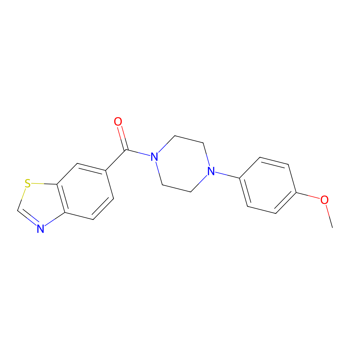 1,3-Benzothiazol-6-yl[4-(4-methoxyphenyl)piperazino]methanone molecular structure, CAS 790701-20-1