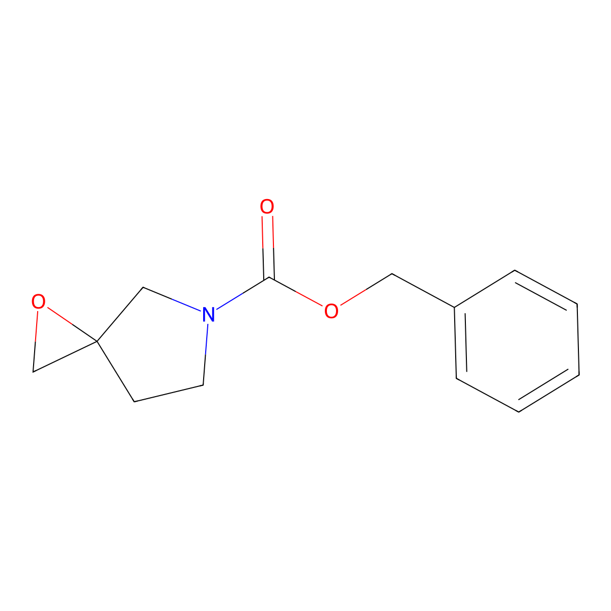 Benzyl 1-oxa-5-azaspiro[2.4]heptane-5-carboxylate molecular structure, CAS 790704-73-3