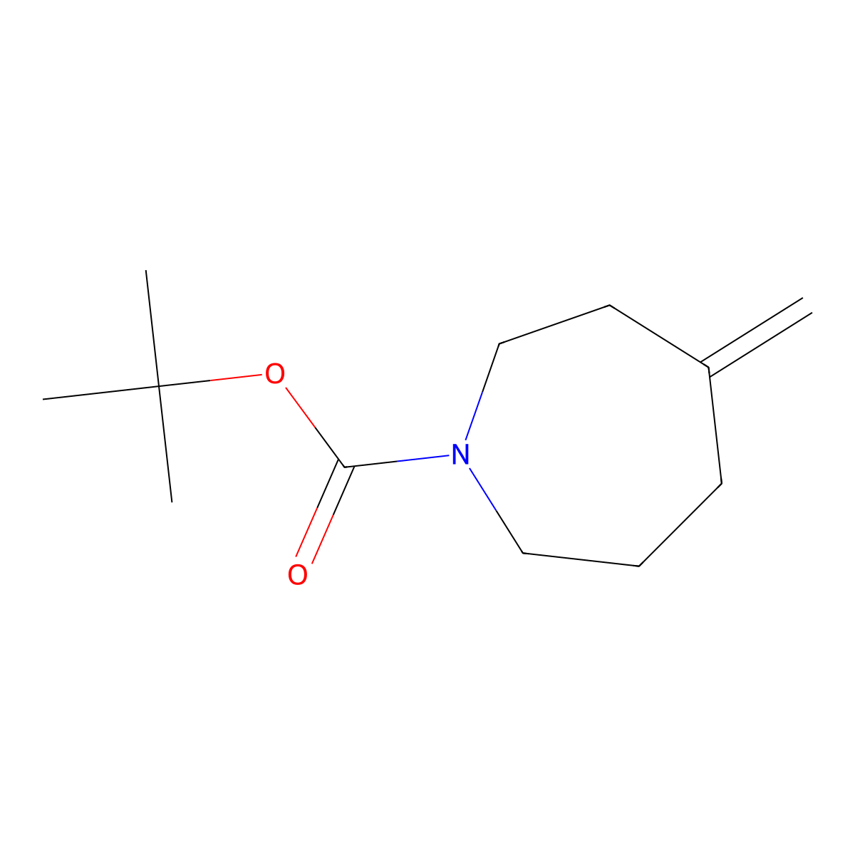 tert-Butyl 4-methylideneazepane-1-carboxylate molecular structure, CAS 790705-08-7
