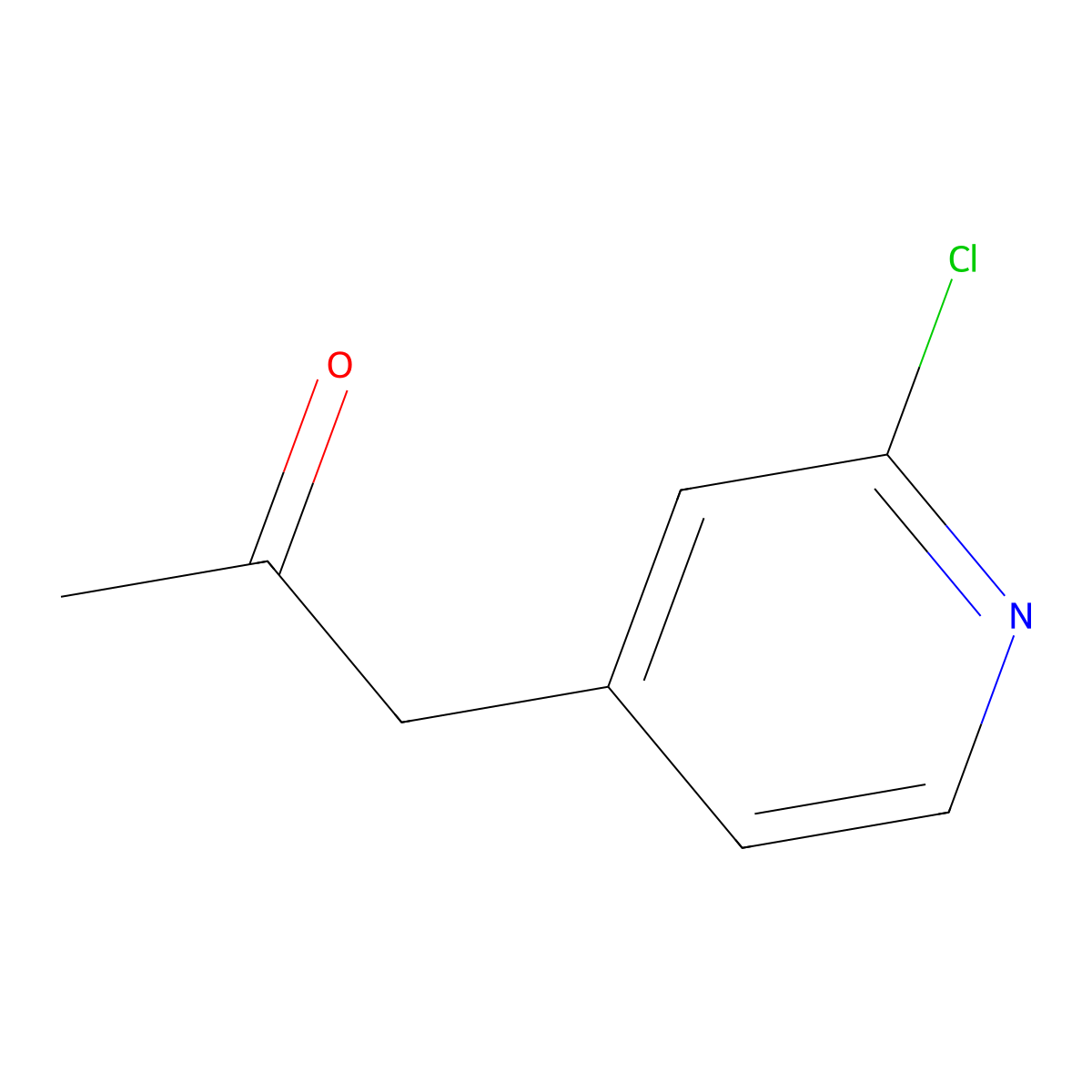 1-(2-Chloropyridin-4-yl)propan-2-one molecular structure, CAS 790706-85-3