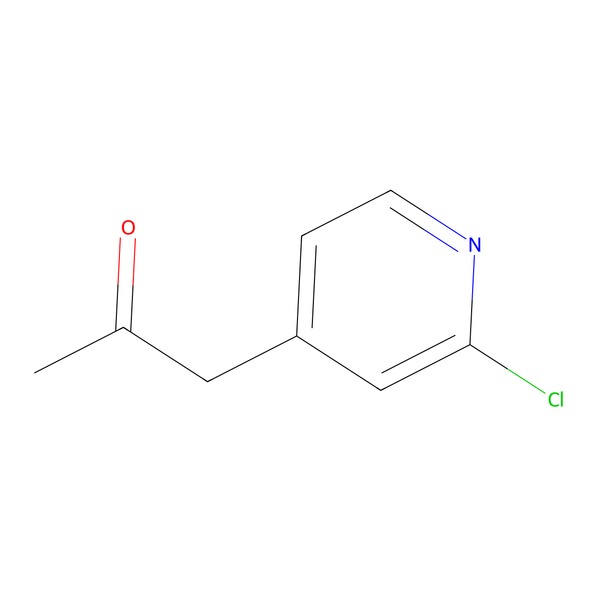 1-(2-Chloropyridin-4-yl)propan-2-one molecular structure, CAS 790706-85-3
