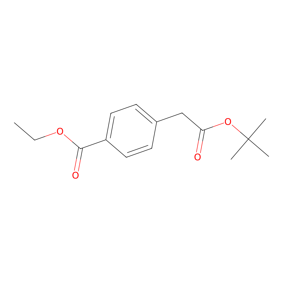 1,1-Dimethylethyl 4-(ethoxycarbonyl)benzeneacetate molecular structure, CAS 790714-66-8