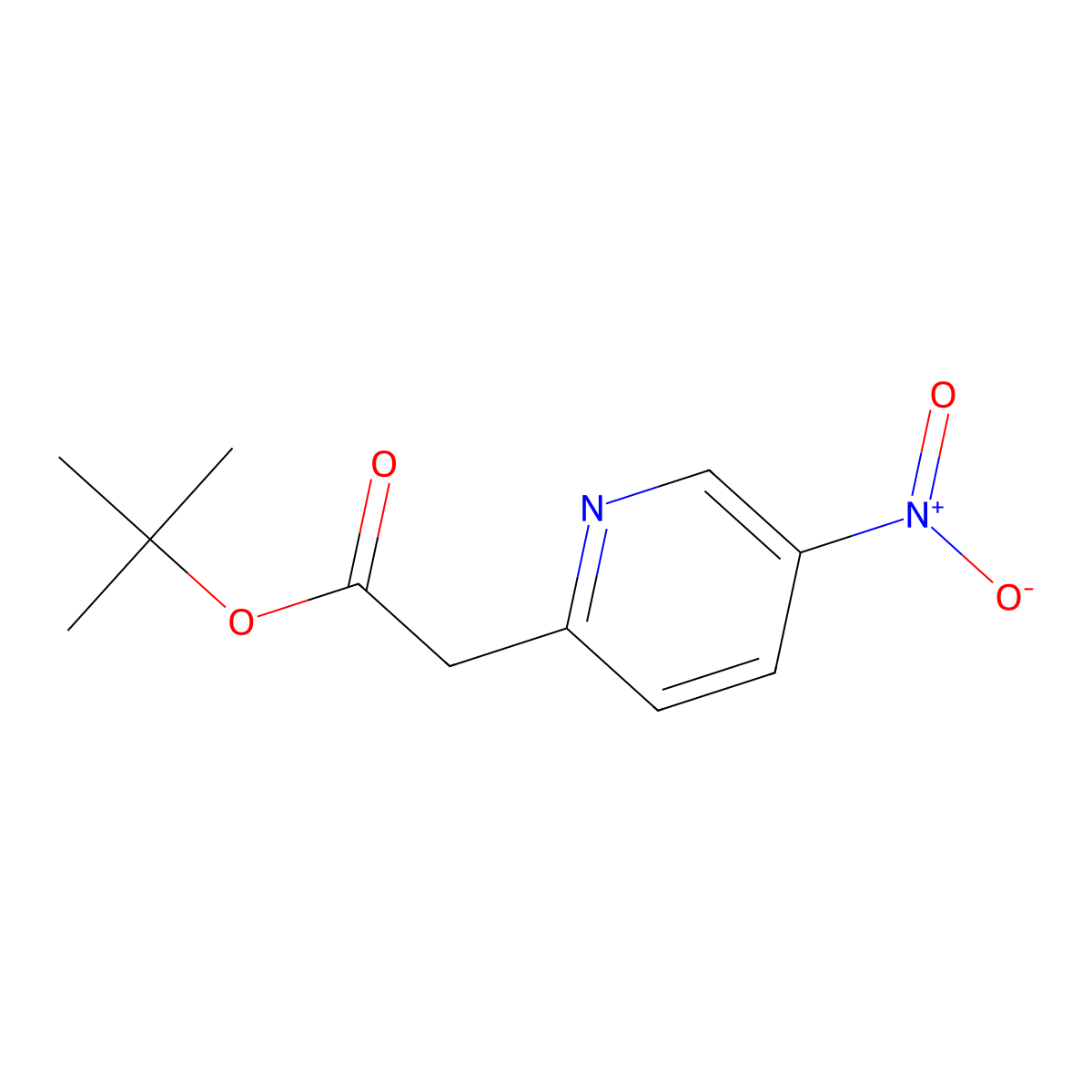 Tert-butyl 2-(5-nitropyridin-2-YL)acetate molecular structure, CAS 790714-73-7