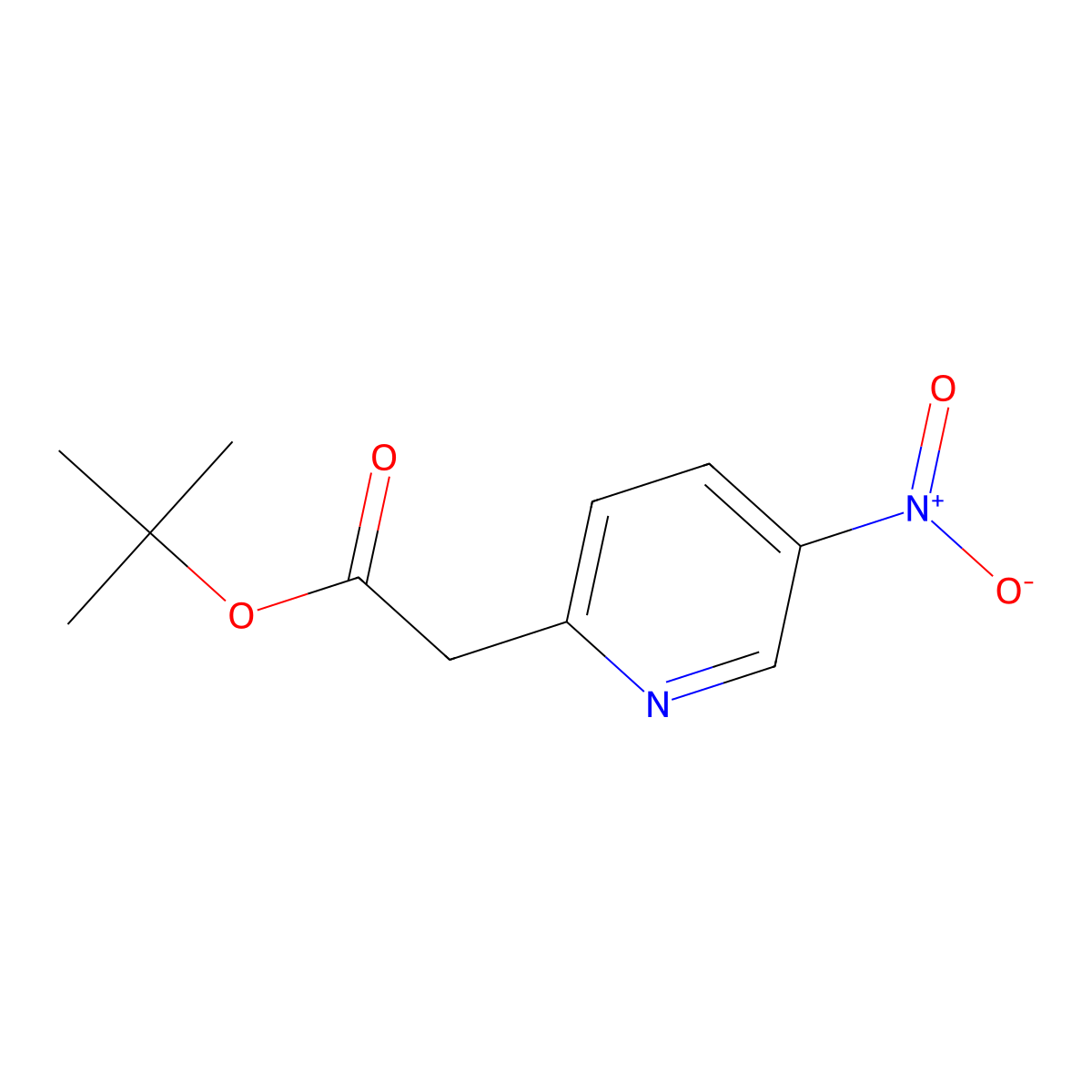 Tert-butyl 2-(5-nitropyridin-2-YL)acetate molecular structure, CAS 790714-73-7