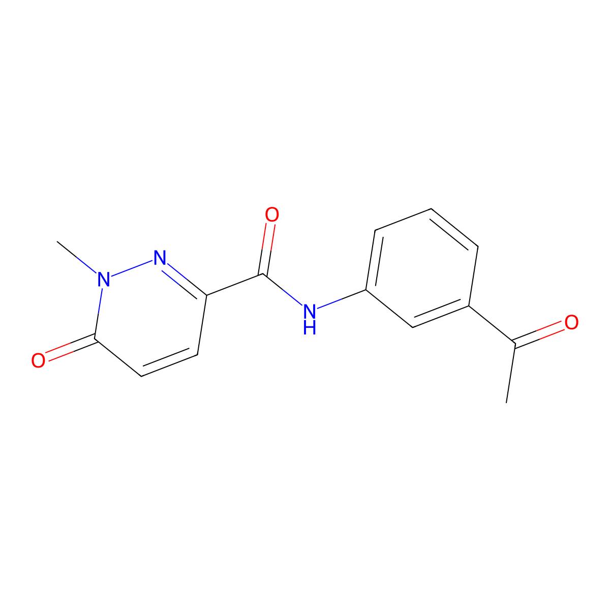 N-(3-acetylphenyl)-1-methyl-6-oxo-1,6-dihydropyridazine-3-carboxamide molecular structure, CAS 790725-24-5