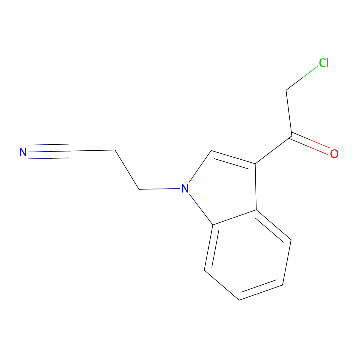 3-[3-(2-chloroacetyl)-1H-indol-1-yl]propanenitrile molecular structure, CAS 790725-71-2