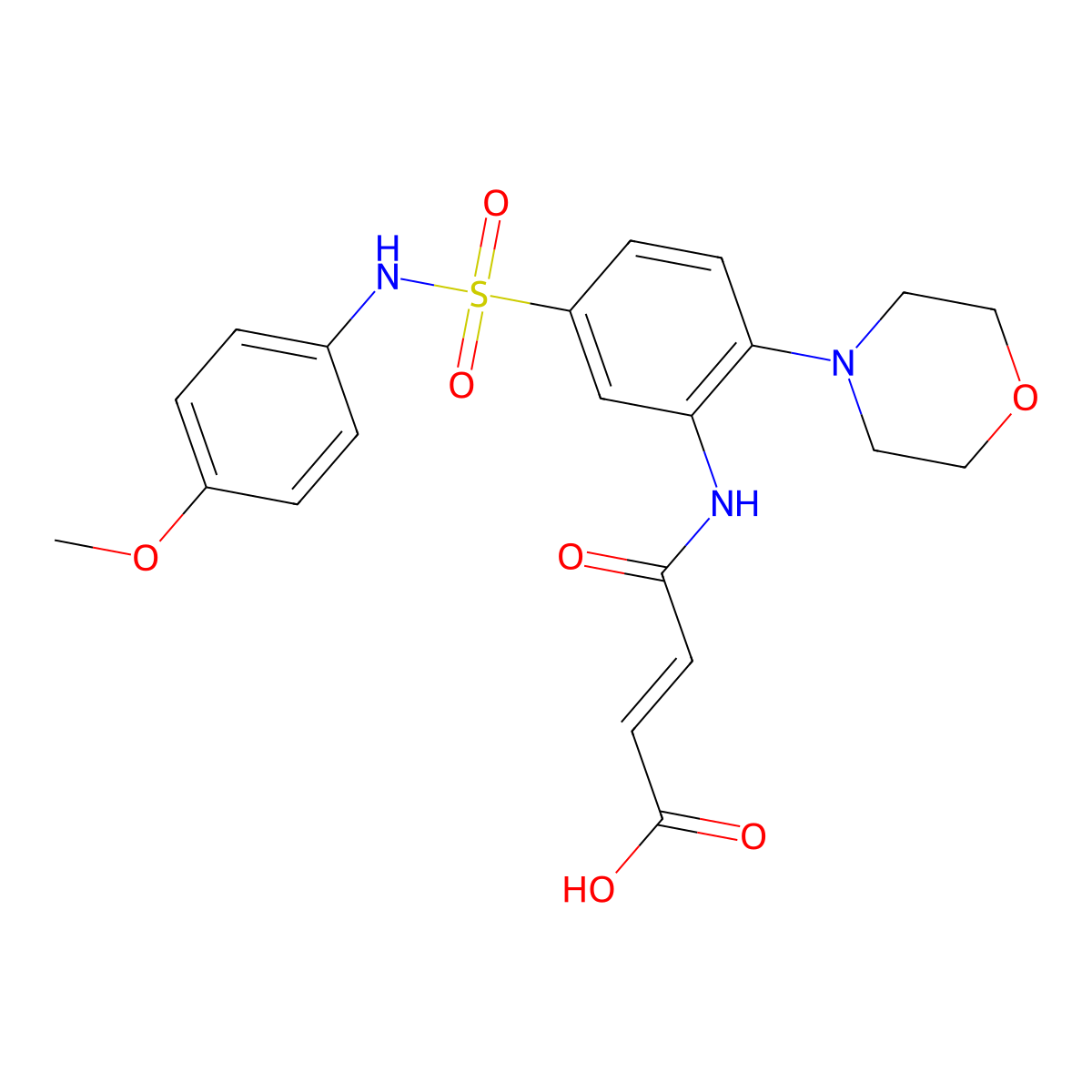 3-({5-[(4-Methoxyphenyl)sulfamoyl]-2-(morpholin-4-yl)phenyl}carbamoyl)prop-2-enoic acid molecular structure, CAS 790725-75-6