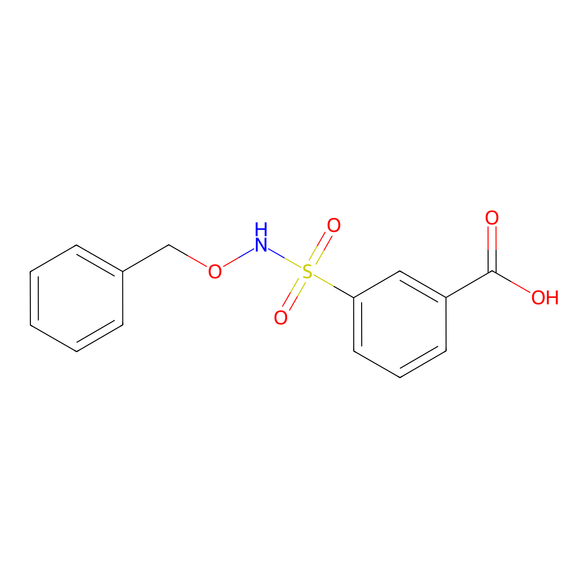 3-[(Benzyloxy)sulfamoyl]benzoic acid molecular structure, CAS 790725-76-7
