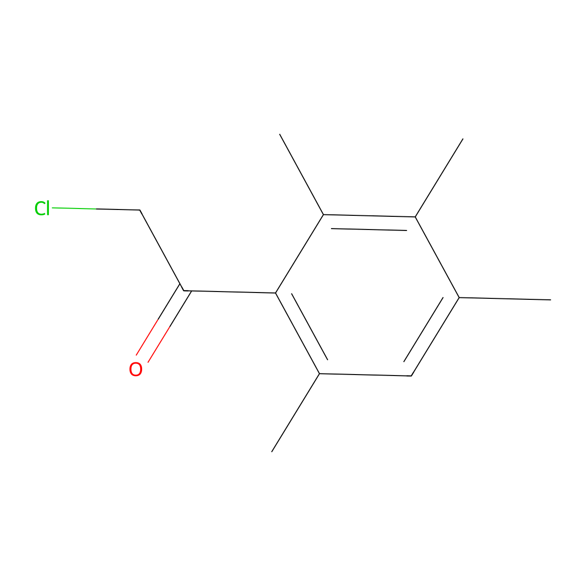 Ethanone, 2-chloro-1-(2,3,4,6-tetramethylphenyl)- molecular structure, CAS 790725-78-9
