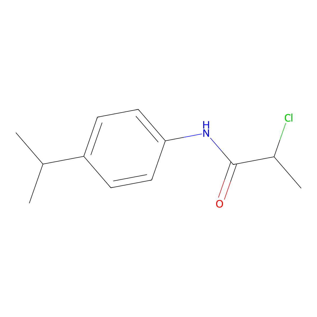 2-chloro-N-(4-isopropylphenyl)propanamide molecular structure, CAS 790725-80-3