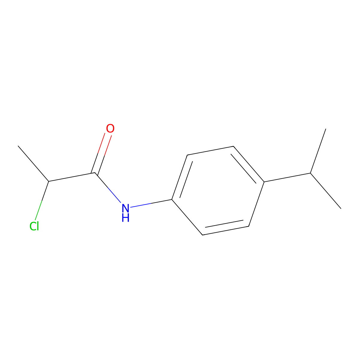 2-chloro-N-(4-isopropylphenyl)propanamide molecular structure, CAS 790725-80-3