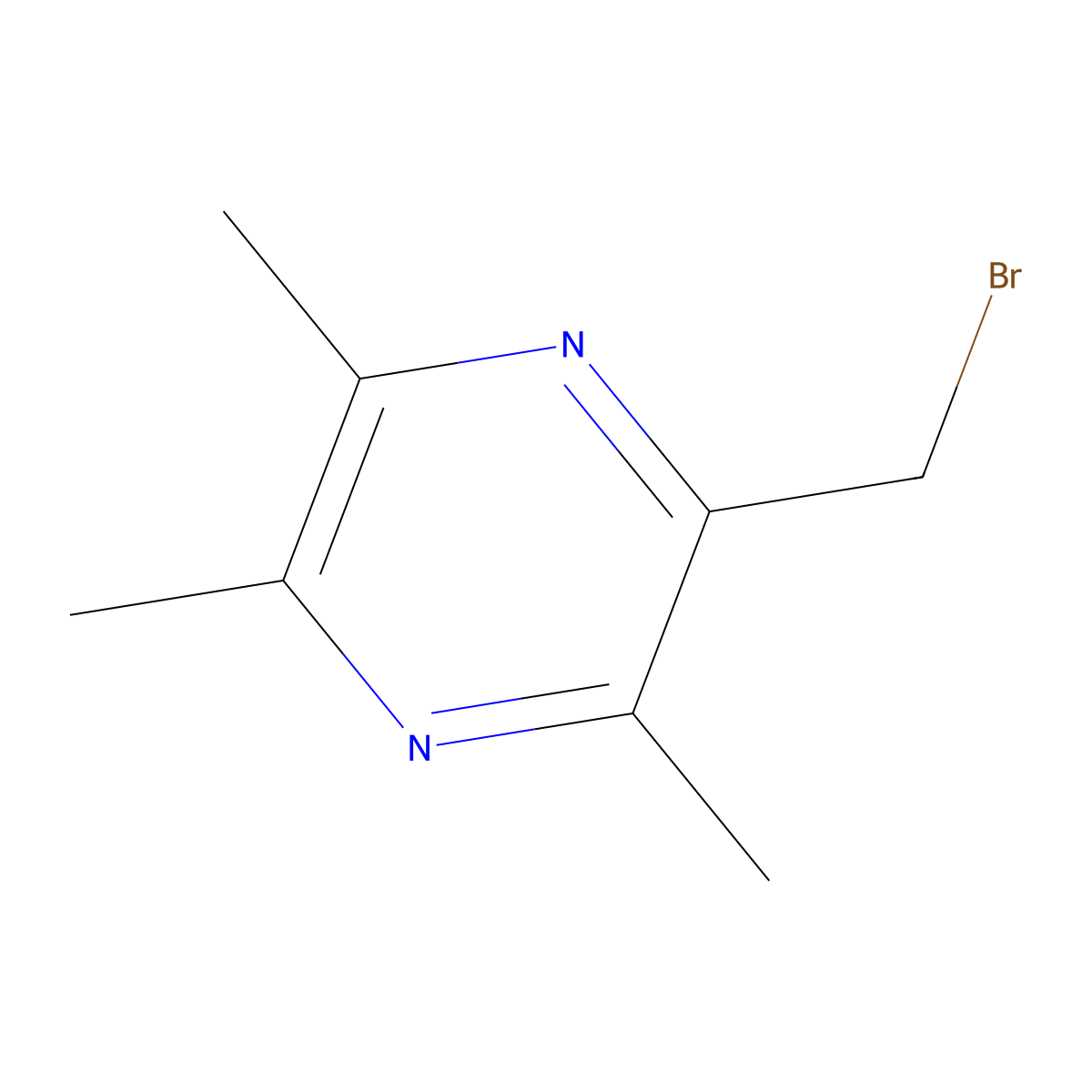 2-(Bromomethyl)-3,5,6-trimethylpyrazine molecular structure, CAS 79074-45-6