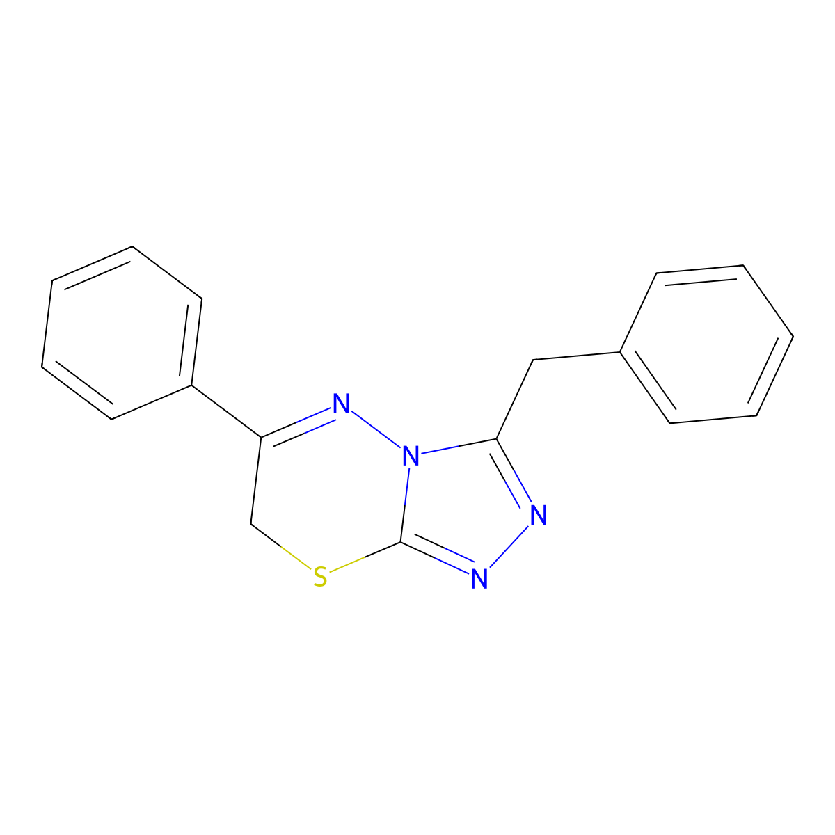 3-benzyl-6-phenyl-7H-[1,2,4]triazolo[3,4-b][1,3,4]thiadiazine molecular structure, CAS 79074-64-9