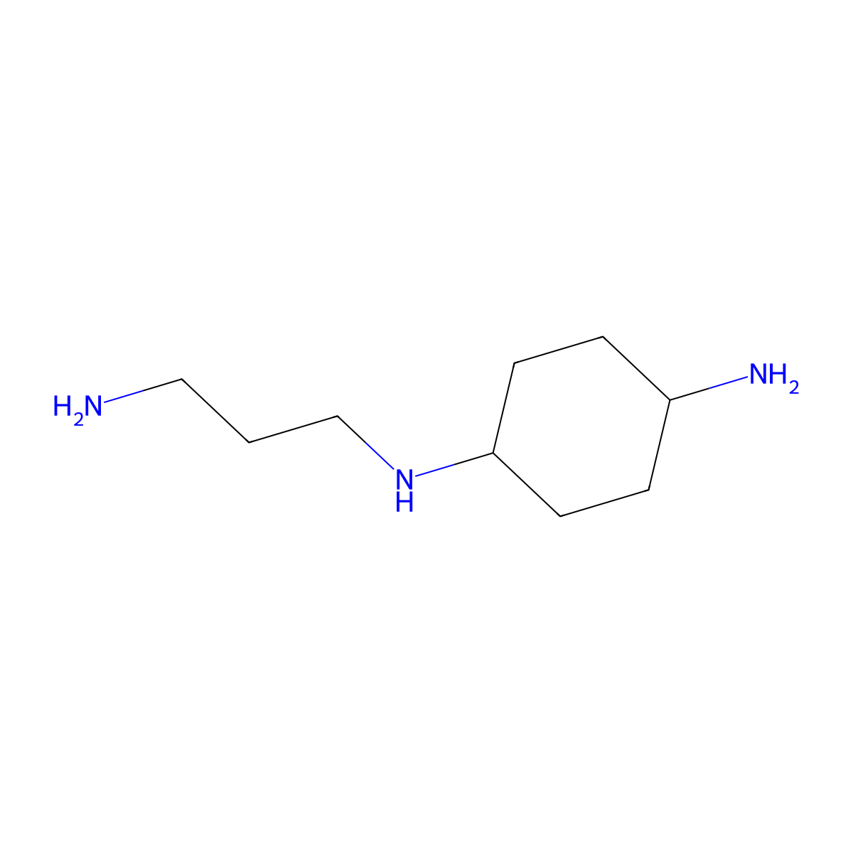 Trans-N-(3-Aminopropyl)cyclohexane-1,4-Diamine molecular structure, CAS 79077-15-9