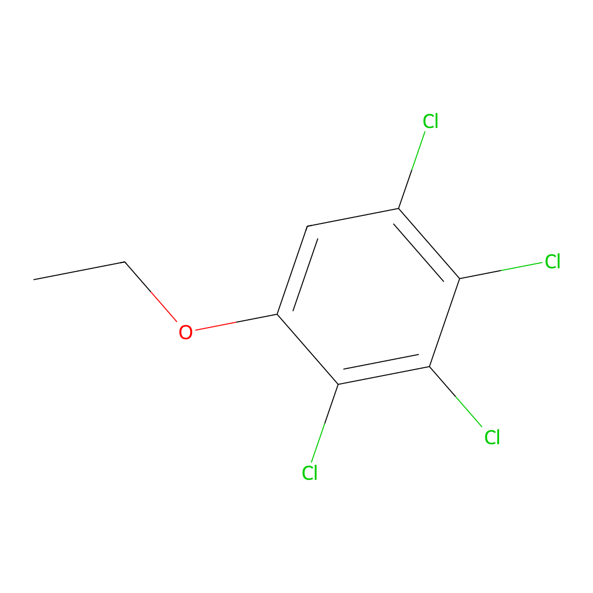 Benzene, tetrachloroethoxy- molecular structure, CAS 79080-54-9