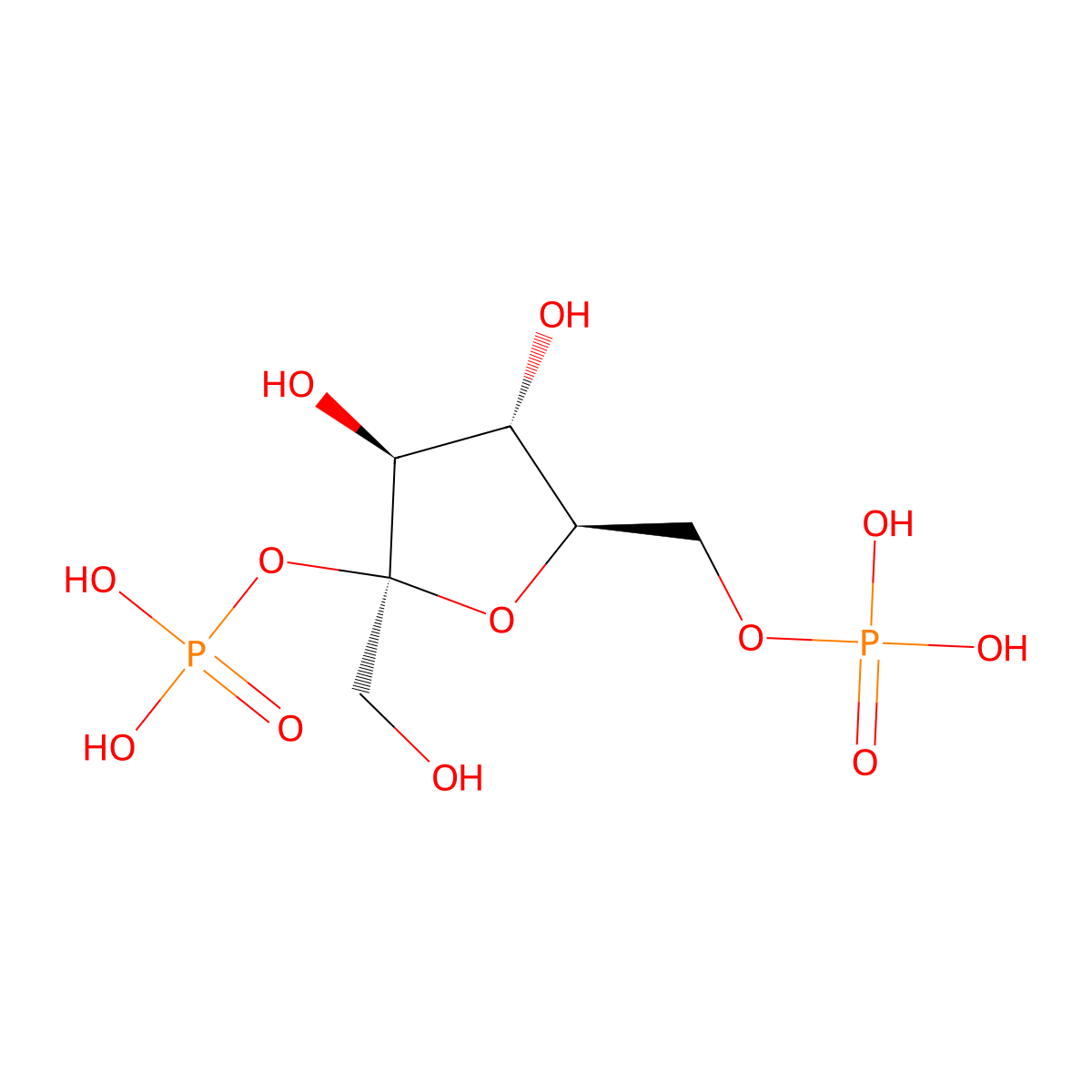 Fructose 2,6-diphosphate molecular structure, CAS 79082-92-1