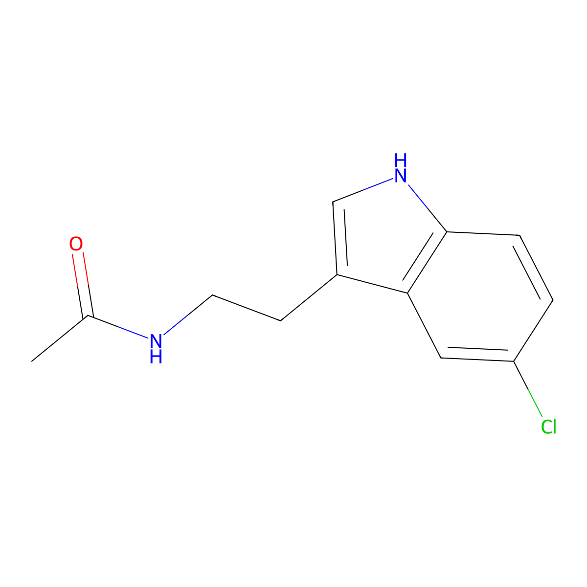 N-[2-(5-chloro-1H-indol-3-yl)ethyl]acetamide molecular structure, CAS 79087-58-4