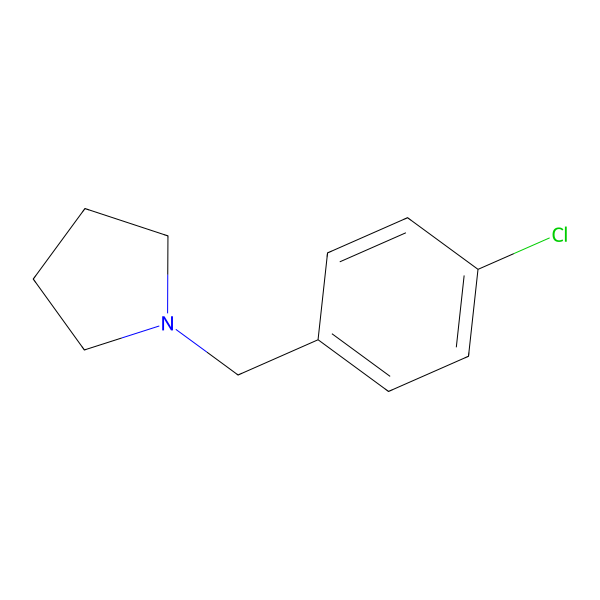 1-(4-Chlorobenzyl)pyrrolidine molecular structure, CAS 79089-35-3