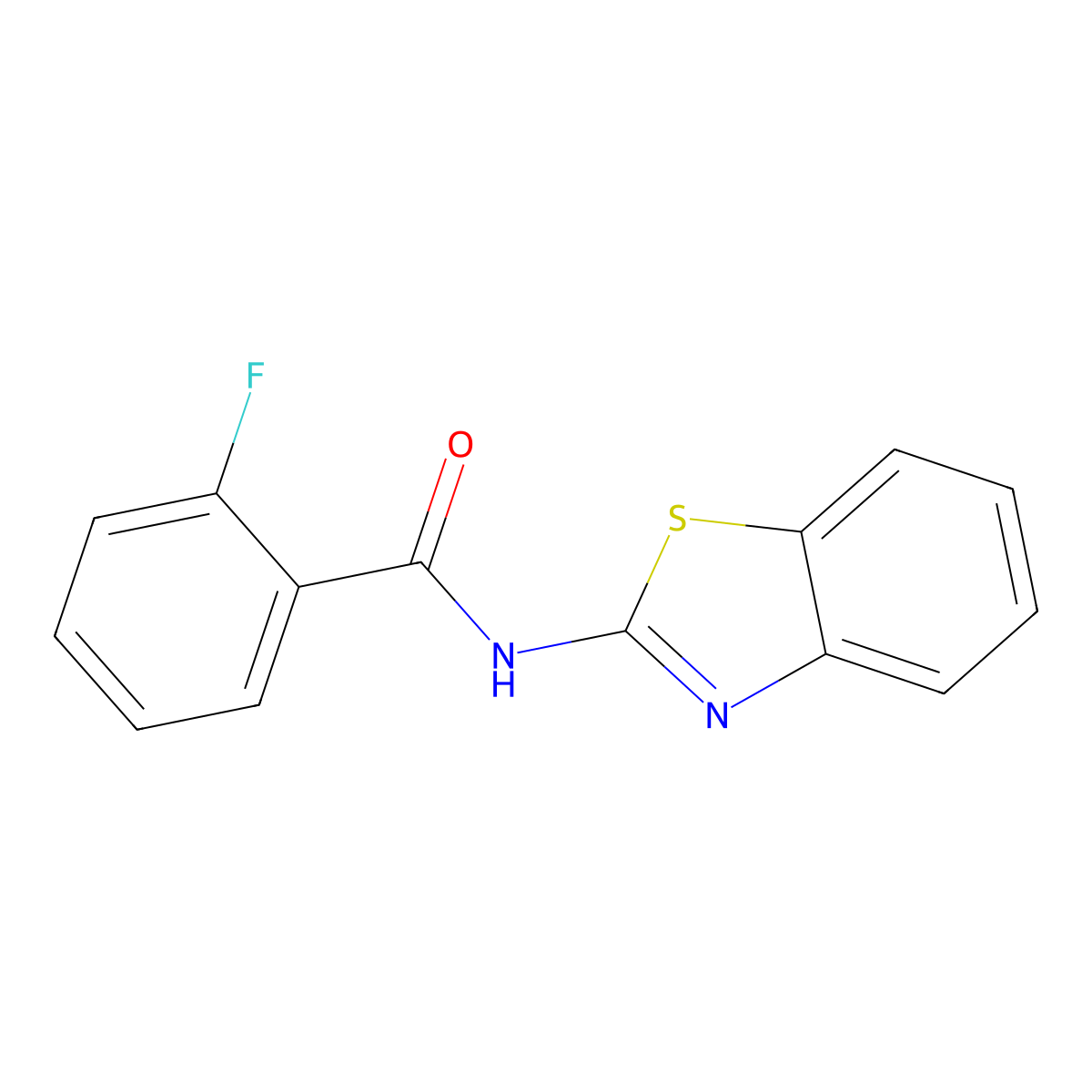 N-(1,3-Benzothiazol-2-YL)-2-fluorobenzamide molecular structure, CAS 79091-17-1