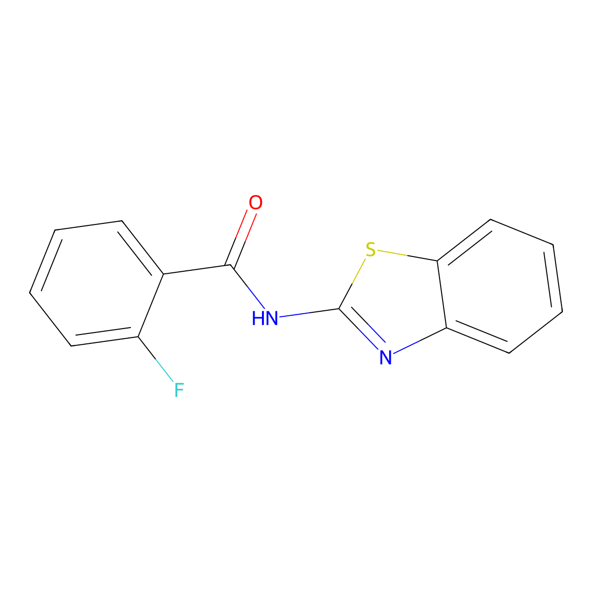 N-(1,3-Benzothiazol-2-YL)-2-fluorobenzamide molecular structure, CAS 79091-17-1