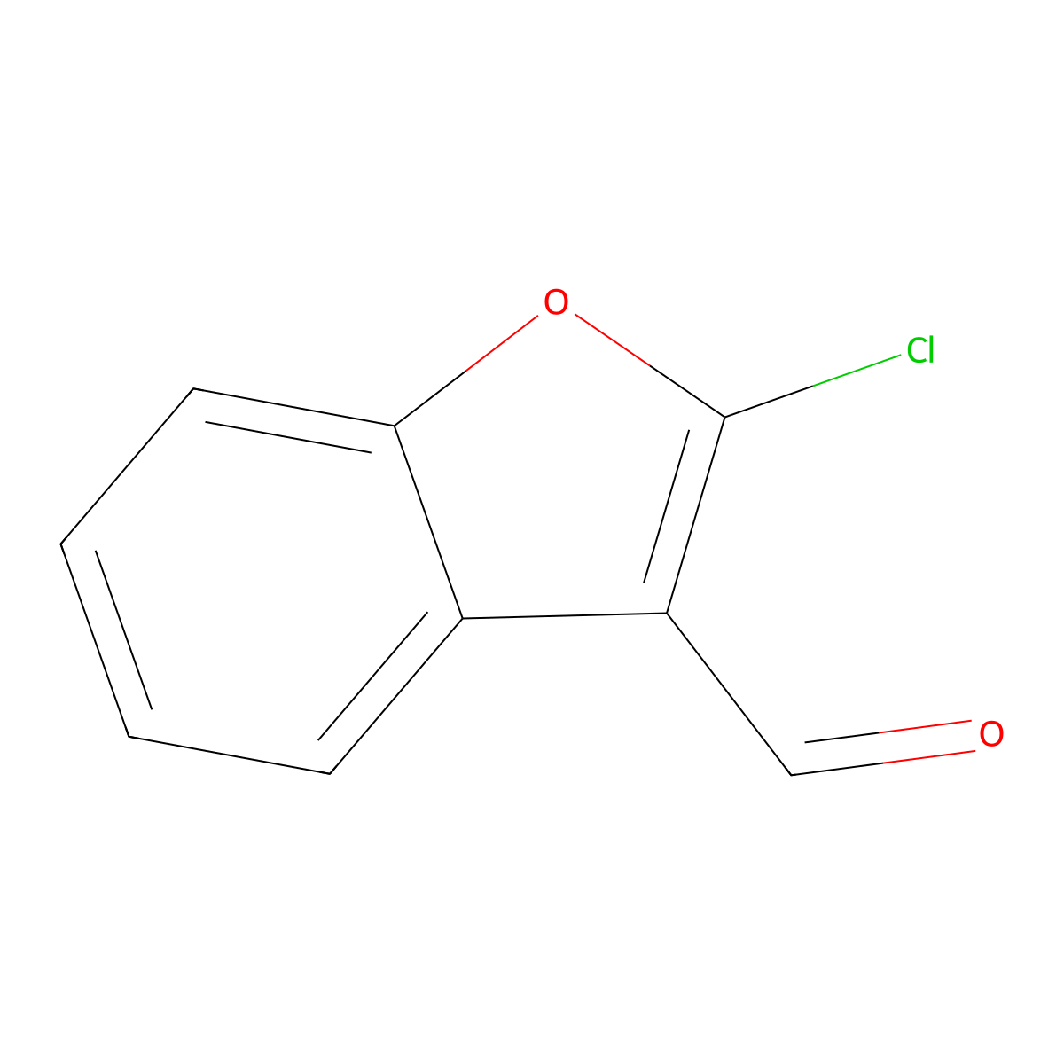 2-Chloro-1-benzofuran-3-carbaldehyde molecular structure, CAS 79091-27-3